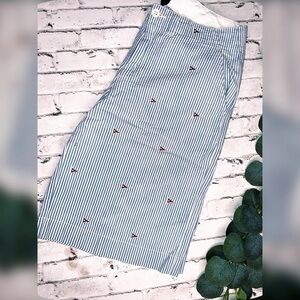 Boys Ralph Lauren Polo Seersucker Embroidered Shorts 16